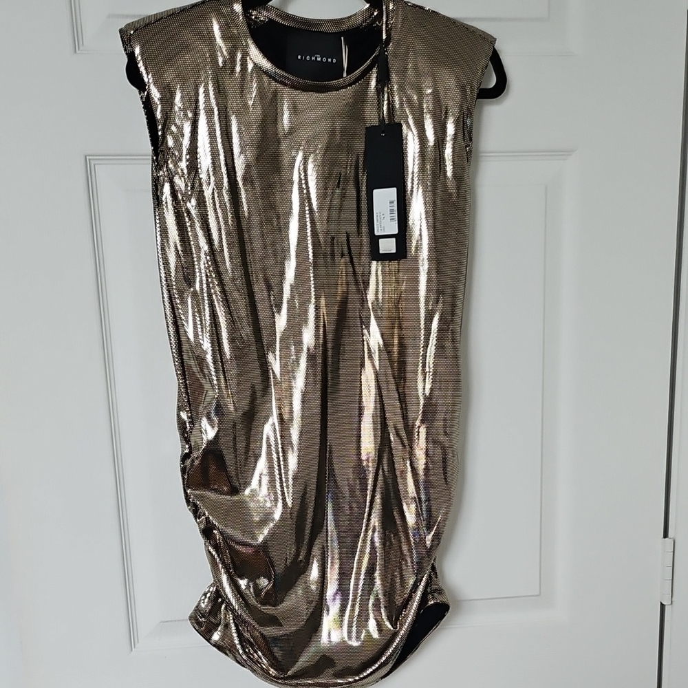 Gold Metallic J RICHMOND dress